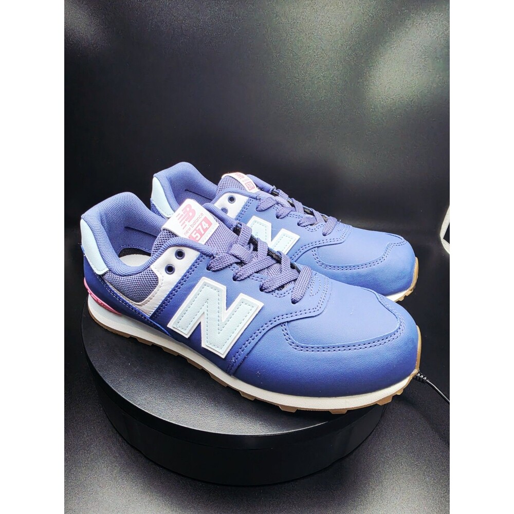 New Balance 574 Kids Sneakers Blue/White/Pink GC574NJ SIZE US 8.5 WOMEN/7 YOUTH